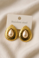 Stainless Steel Ear Studs-19 (Golden)